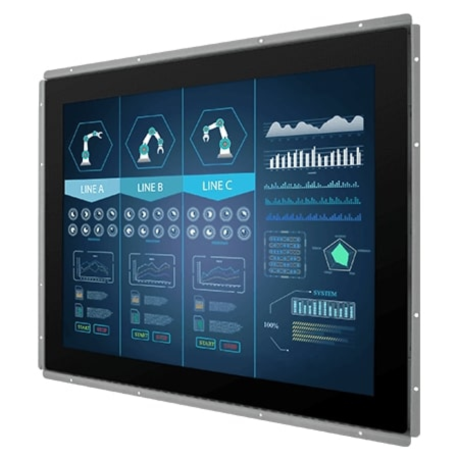 Winmate R L Pom Multi Touch Open Frame Display Assured Systems