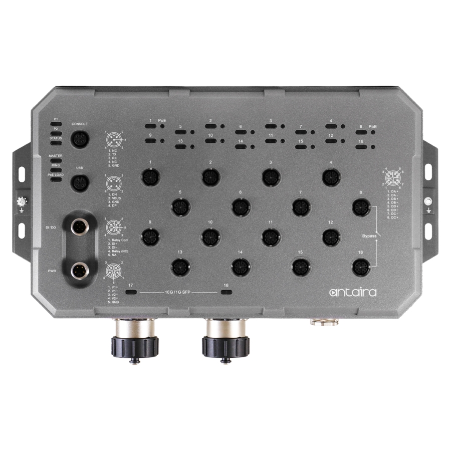 Antaira LMP-1802G-M12-10G-SFP-67-24-T - Foto 4